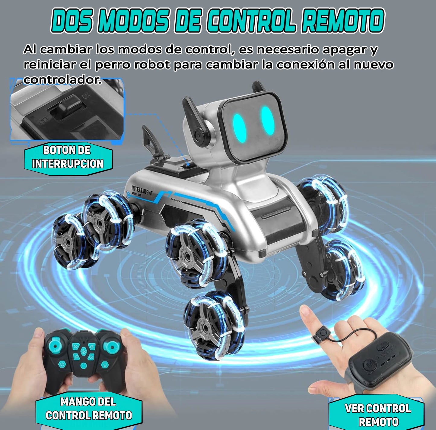 Perro Robot inteligente con Control remoto